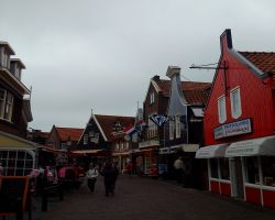 Volendam shops on the harbour front