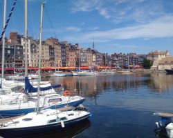 Lady Martina rafted in the charming and historic Vieux Marina Honfleur
