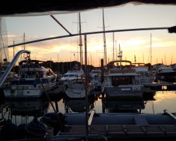 Sunset in Lymington from Lady Martina