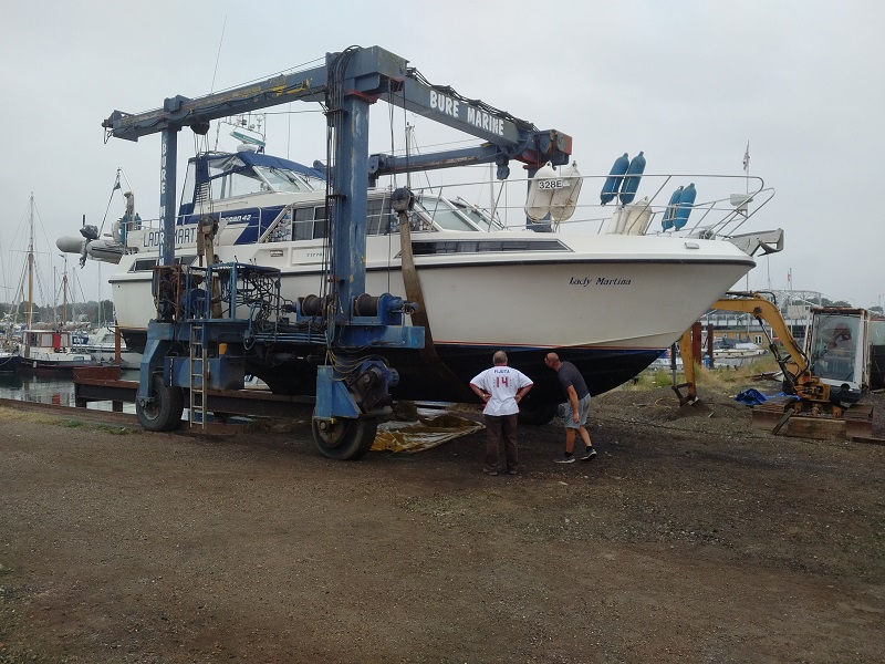 Lady Martina resting ashore after her epic cruise